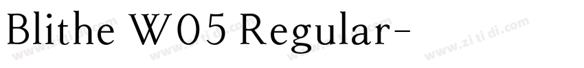 Blithe W05 Regular字体转换